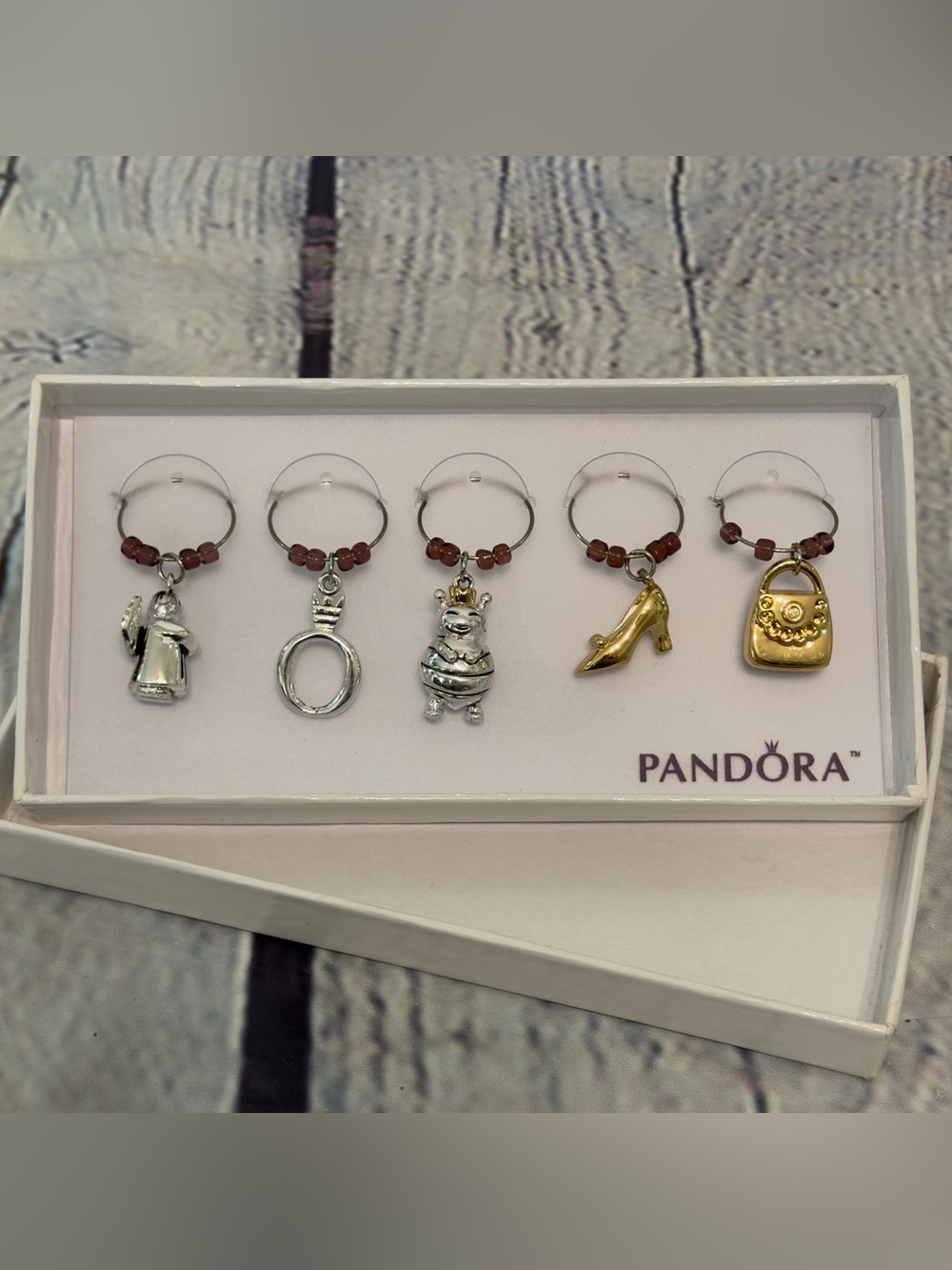 OLD RARE Pandora Wine Glass Charms